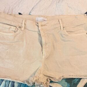 LOFT Women's Beige Jean Shorts